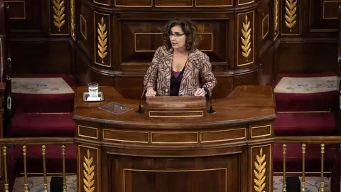La ministra de Hacienda durante el debate presupuestario / Congreso