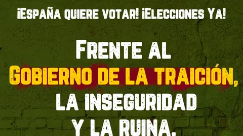 Cartel de Vox para la concentraci&oacute;n de este domingo / Vox