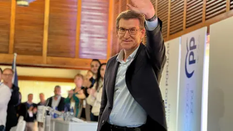 Alberto N&uacute;&ntilde;ez Feij&oacute;o antes de comenzar su discurso en el Congreso Extraordinario del PP / Archivo