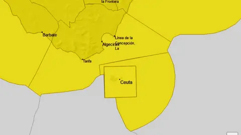 Ceuta vuelve a entrar en alerta amarilla este martes / AEMET