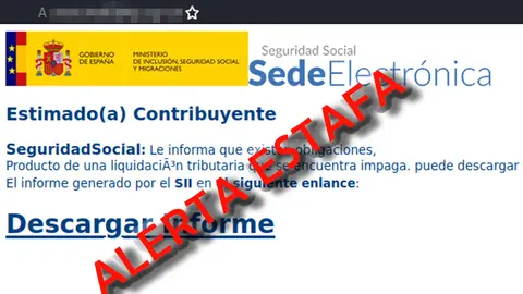 Falso correo de la Seguridad Social
