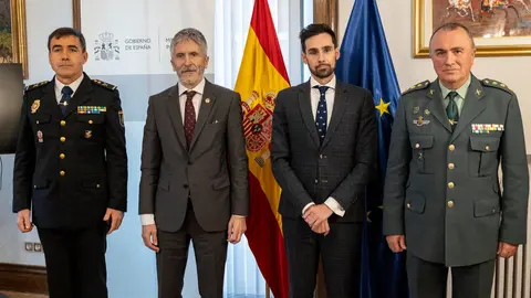 Grande-Marlaska se re&uacute;ne con los m&aacute;ximos representantes de Polic&iacute;a Nacional y Guardia Civil de Ceuta / Ministerio del Interior
