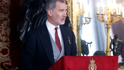 El Rey Felipe VI durante su discurso de este mi&eacute;rcoles / Casa de Su Majestad el Rey