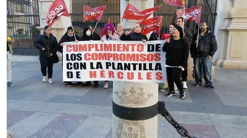 Trabajadores de H&eacute;rcules, en una concentraci&oacute;n/ Archivo