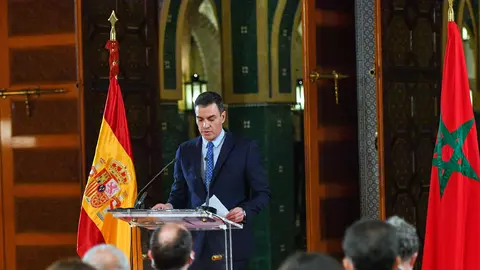 Comparecencia de Pedro S&aacute;nchez en Rabat