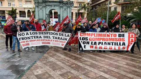 Concentraci&oacute;n de Seguridad Privada y de la plantilla de H&eacute;rcules