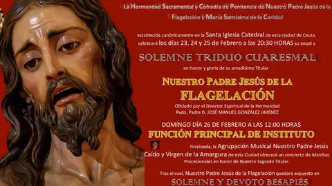 Cartel anunciador del Triduo de la Flagelaci&oacute;n