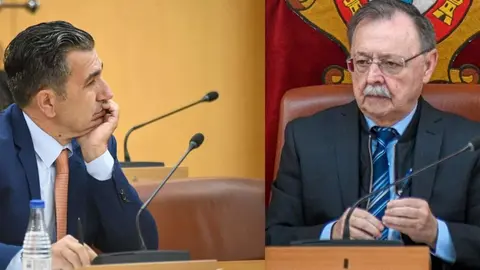 Rontom&eacute; y Juan Vivas, durante el Pleno de esta semana