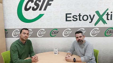 Iv&aacute;n Ramos y Ricardo Mart&iacute;nez en la sede de CSIF / Archivo