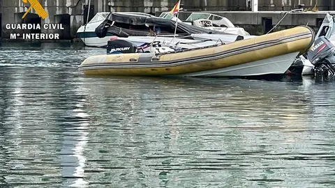 Patera incautada por la Guardia Civil