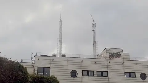 Antenas de telecomunicaciones sobre el Ceuta Center