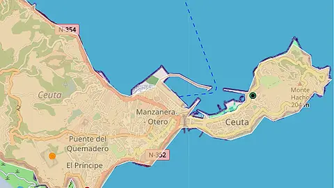 Mapa interactivo de infraestructuras del Ministerio del Interior, en Ceuta