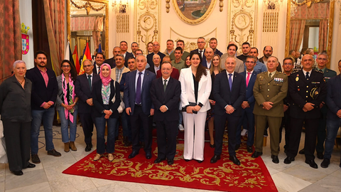 Acto de recibimiento al presidente del COE en el Sal&oacute;n del Trono