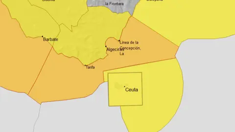 Mapa de vientos en el Estrecho/ AEMET