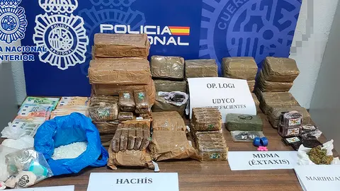 Droga incautada por la Polic&iacute;a Nacional