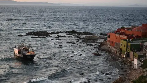 El lugar, cerca de donde encall&oacute; el buque Albatros, en la imagen/ Archivo