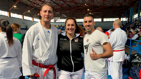 Nizar, Noelia y Yussef, en el Campeonato de Espa&ntilde;a de Veteranos
