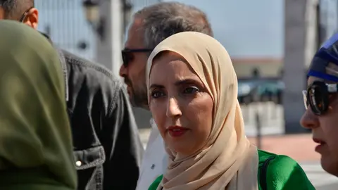  Fatima Hamed, tras un encuentro con los medios / Alejandro Castillo 