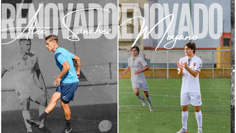 Adri Moyano y &Aacute;lex S&aacute;nchez seguir&aacute;n en el filial de la AD Ceuta FC