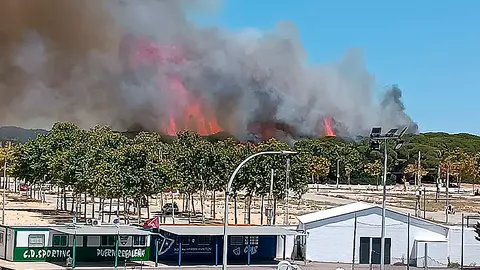 Incendio en Puerto Real
