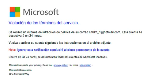 Estafa suplantando a Microsoft