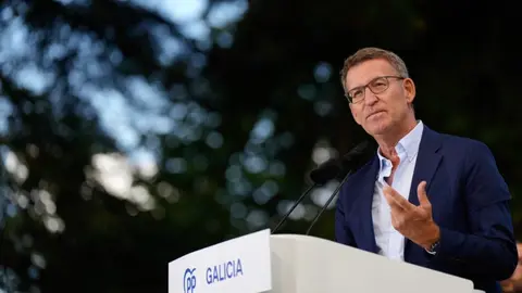 Alberto N&uacute;&ntilde;ez Feij&oacute;o, ayer en Pontevedra/ FOTO: PP