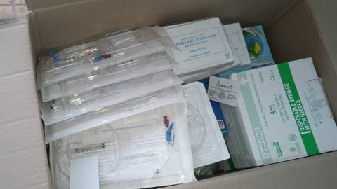 Material sanitario enviado por el Sindicato M&eacute;dico de Ceuta / SMC