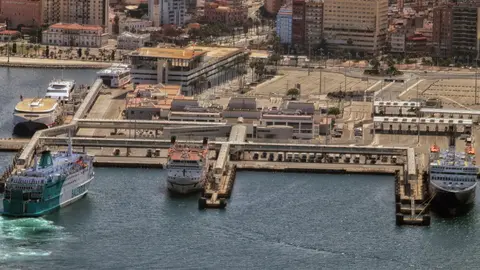 Imagen a&eacute;rea de la zona afectada por las obras/ Foto: Puerto de Algeciras
