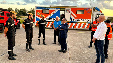 Los servicios de emergencia y la UME durante el &uacute;ltimo simulacro desarrollado en la ciudad / Archivo