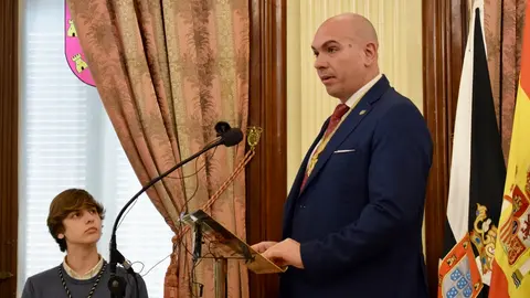  Eduardo Ayala, durante la presentaci&oacute;n del cartel anunciador de la Romer&iacute;a del Roc&iacute;o de 2023 / archivo 