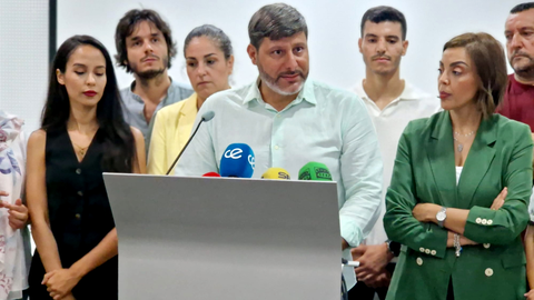 El secretario general de Ceuta Ya! durante una comparecencia / Laura Ortiz