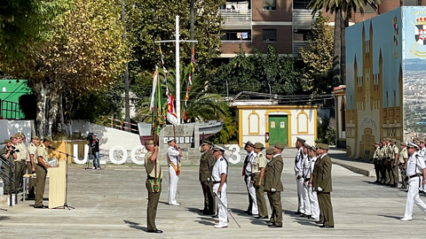 El acuartelamiento de Otero ha acogido este viernes la parada militar en honor a la Compa&ntilde;&iacute;a de Mar / Enrique Rom&aacute;n
