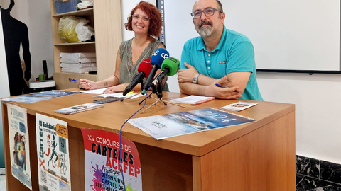 Ana Bel&eacute;n N&uacute;&ntilde;ez y Basilio Garc&iacute;a Cop&iacute;n durante su comparecencia de este mi&eacute;rcoles / Laura Ortiz
