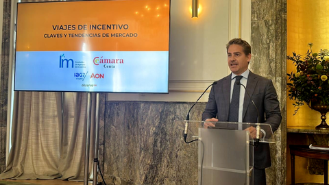 Karim Bulaix durante su intervenci&oacute;n en la presentaci&oacute;n del informe de IDEMICE este mi&eacute;rcoles en Madrid / C&aacute;mara de Comercio