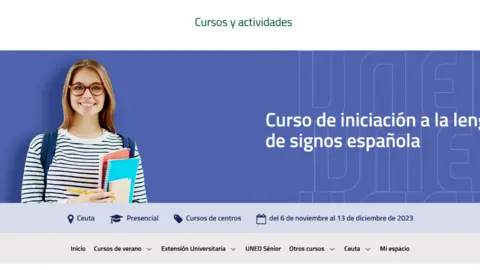 Curso de iniciaci&oacute;n a la lengua de signos de la UNED en Ceuta / UNED