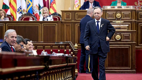 El presidente Vivas en el Senado / Archivo