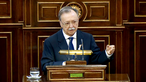El presidente Vivas durante una comparecencia en el Senado / Archivo