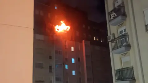 Incendio en la Gran V&iacute;a
