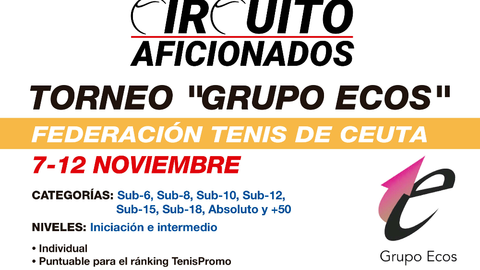 Llega el torneo de tenis 'Grupo Ecos' 
