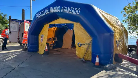 Puesto de mando avanzado en La Mochila del pasado a&ntilde;o / Archivo