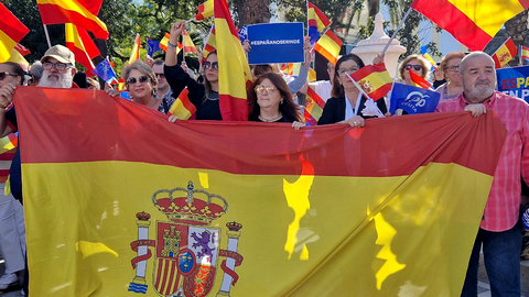 Manifestaci&oacute;n del Partido Popular en contra de la Amnist&iacute;a y en favor de la igualdad entre todos los espa&ntilde;oles