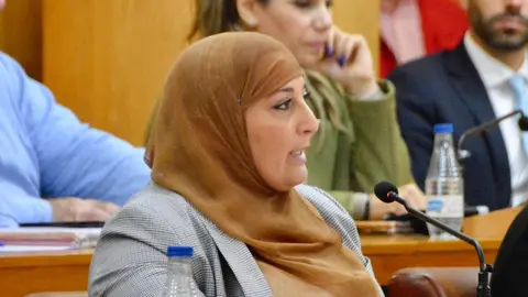 Nadia Mohamed durante una de las sesiones de control al Gobierno / Alejandro Castillo