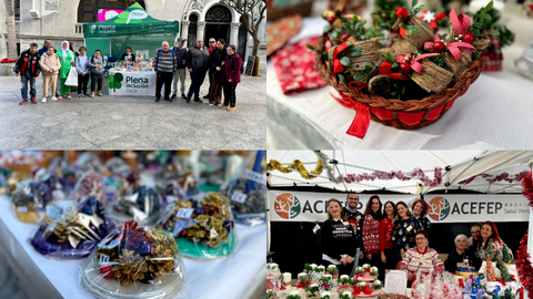 Los mercadillos de ACEFEP y Plena Inclusi&oacute;n llenan de motivos navide&ntilde;os las calles del centro / Daniel Hern&aacute;ndez