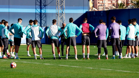 Entrenamiento de este s&aacute;bado del M&aacute;laga CF
