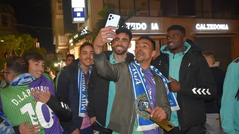 La llegada del M&aacute;laga CF a Ceuta, en im&aacute;genes