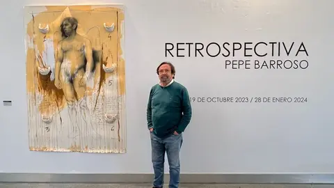 Visita de Pepe Barroso a su muestra Retrospectiva / Daniel Hern&aacute;ndez