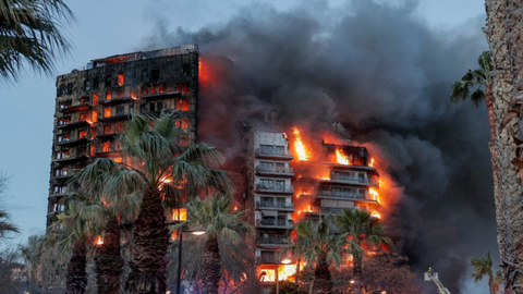 Incendio en Valencia/ RTVE