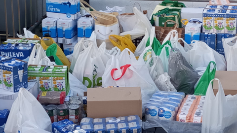 Parte de los alimentos recaudados/ Juanjo Coronado