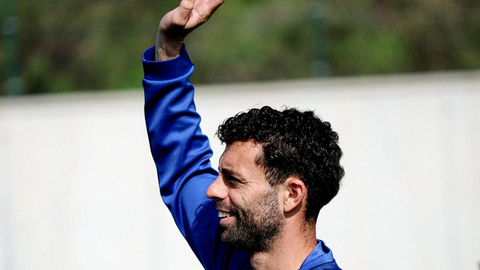 Rodri R&iacute;os durante un entrenamiento de la AD Ceuta FC