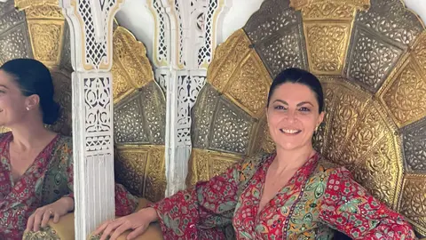 La ex diputada, durante un momento de su visita a Ceuta/ 
Cedida